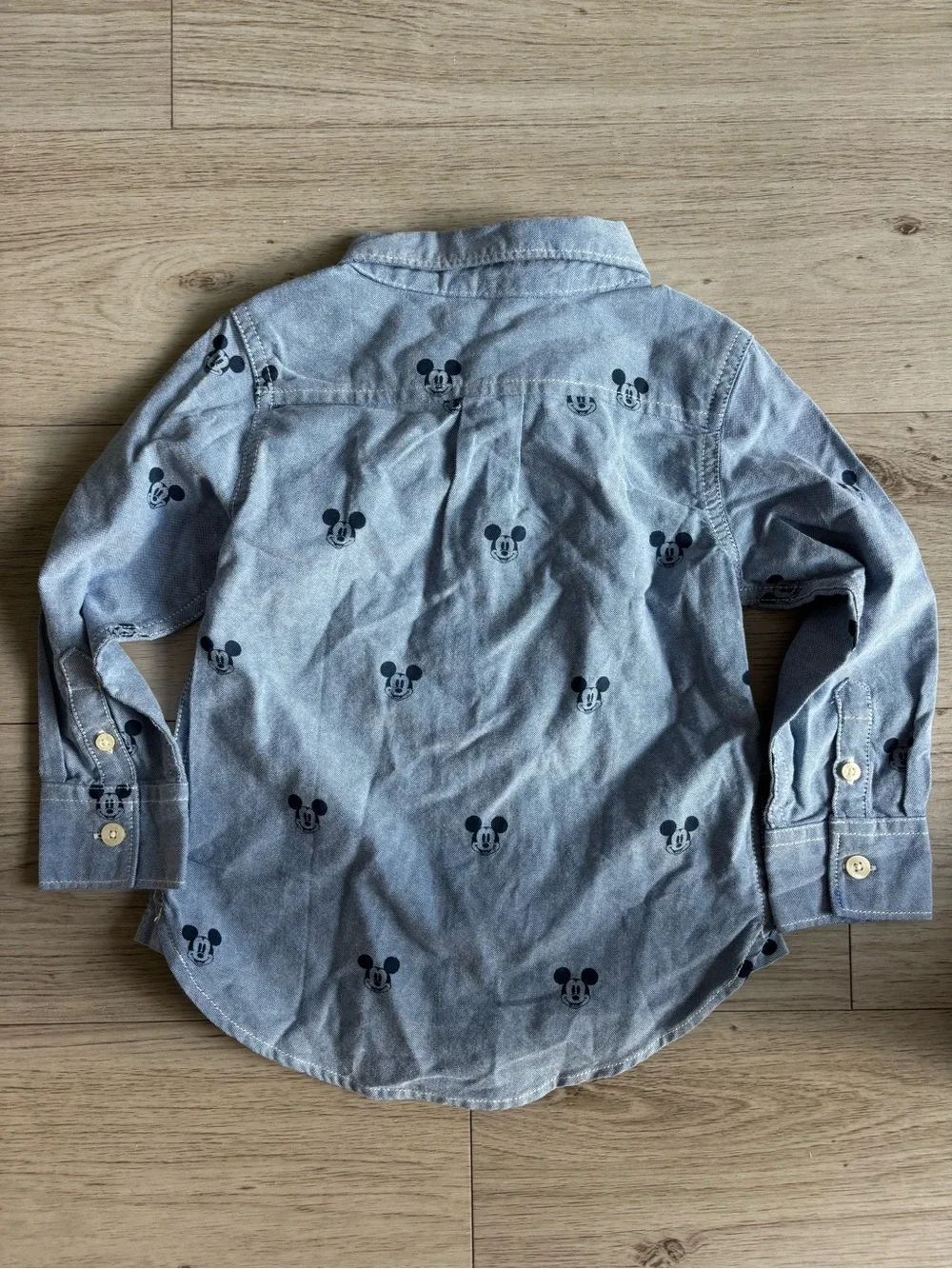 Gap x Disney Mickey Mouse Chambray Button Up Shirt NWT Size 2T